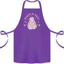 Vegan & Chill Meditation Yoga Spiritual Cotton Apron 100% Organic Purple