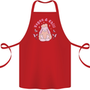 Vegan & Chill Meditation Yoga Spiritual Cotton Apron 100% Organic Red