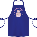 Vegan & Chill Meditation Yoga Spiritual Cotton Apron 100% Organic Royal Blue