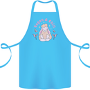 Vegan & Chill Meditation Yoga Spiritual Cotton Apron 100% Organic Turquoise