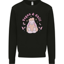 Vegan & Chill Meditation Yoga Spiritual Kids Sweatshirt Jumper Black