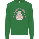 Vegan & Chill Meditation Yoga Spiritual Kids Sweatshirt Jumper Irish Green