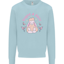 Vegan & Chill Meditation Yoga Spiritual Kids Sweatshirt Jumper Light Blue