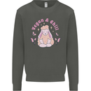 Vegan & Chill Meditation Yoga Spiritual Kids Sweatshirt Jumper Storm Grey
