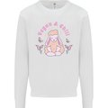 Vegan & Chill Meditation Yoga Spiritual Kids Sweatshirt Jumper White