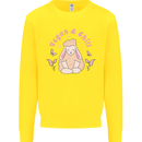 Vegan & Chill Meditation Yoga Spiritual Kids Sweatshirt Jumper Yellow
