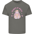 Vegan & Chill Meditation Yoga Spiritual Kids T-Shirt Childrens Charcoal