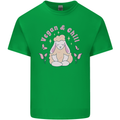 Vegan & Chill Meditation Yoga Spiritual Kids T-Shirt Childrens Irish Green