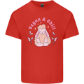 Vegan & Chill Meditation Yoga Spiritual Kids T-Shirt Childrens Red