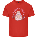 Vegan & Chill Meditation Yoga Spiritual Kids T-Shirt Childrens Red