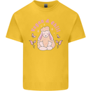 Vegan & Chill Meditation Yoga Spiritual Kids T-Shirt Childrens Yellow