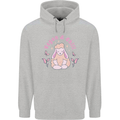 Vegan & Chill Meditation Yoga Spiritual Mens 80% Cotton Hoodie Sports Grey