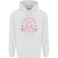 Vegan & Chill Meditation Yoga Spiritual Mens 80% Cotton Hoodie White
