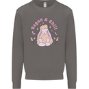 Vegan & Chill Meditation Yoga Spiritual Mens Sweatshirt Jumper Charcoal