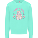 Vegan & Chill Meditation Yoga Spiritual Mens Sweatshirt Jumper Peppermint