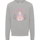 Vegan & Chill Meditation Yoga Spiritual Mens Sweatshirt Jumper Sports Grey