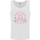 Vegan & Chill Meditation Yoga Spiritual Mens Vest Tank Top White