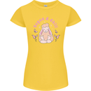 Vegan & Chill Meditation Yoga Spiritual Womens Petite Cut T-Shirt Yellow
