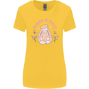 Vegan & Chill Meditation Yoga Spiritual Womens Wider Cut T-Shirt Yellow