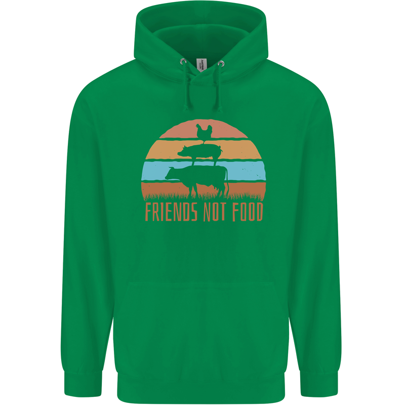 Vegetarian Animals Friends Not Food Vegan 2 Childrens Kids Hoodie Irish Green