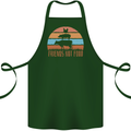 Vegetarian Animals Friends Not Food Vegan 2 Cotton Apron 100% Organic Forest Green