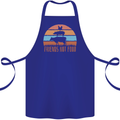 Vegetarian Animals Friends Not Food Vegan 2 Cotton Apron 100% Organic Royal Blue