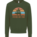 Vegetarian Animals Friends Not Food Vegan 2 Kids Sweatshirt Jumper Forest Green