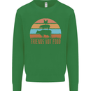 Vegetarian Animals Friends Not Food Vegan 2 Kids Sweatshirt Jumper Irish Green