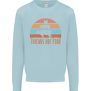 Vegetarian Animals Friends Not Food Vegan 2 Kids Sweatshirt Jumper Light Blue