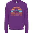 Vegetarian Animals Friends Not Food Vegan 2 Kids Sweatshirt Jumper Purple