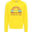 Vegetarian Animals Friends Not Food Vegan 2 Kids Sweatshirt Jumper Yellow
