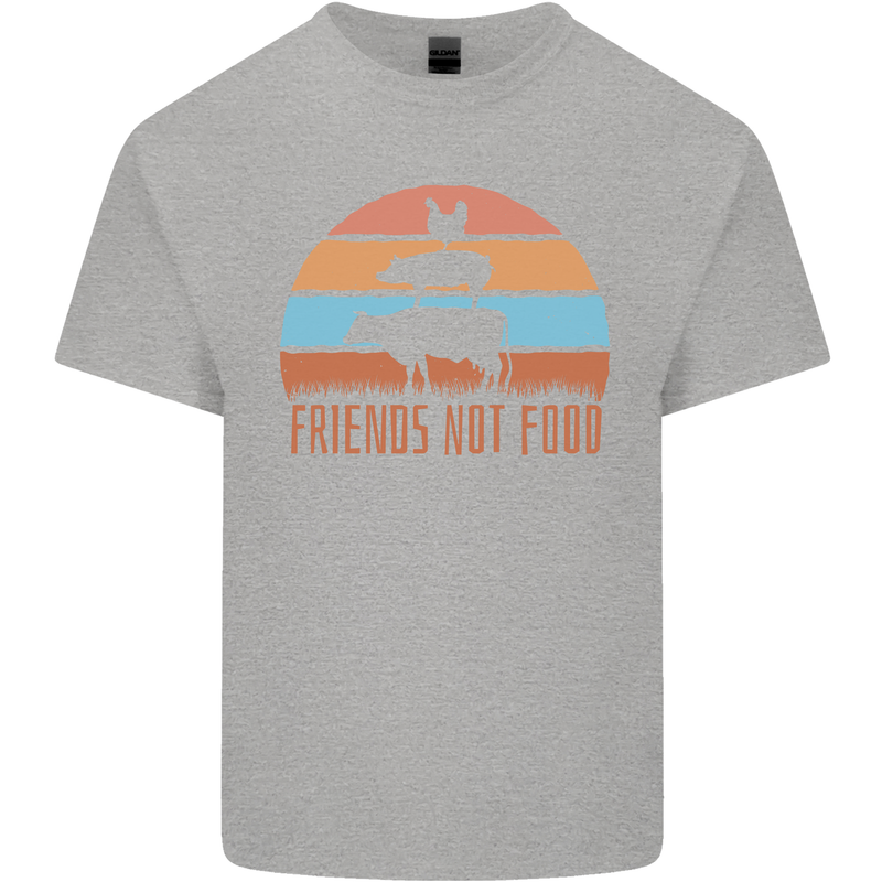 Vegetarian Animals Friends Not Food Vegan 2 Kids T-Shirt Childrens Sports Grey