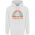 Vegetarian Animals Friends Not Food Vegan 2 Mens 80% Cotton Hoodie White
