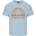 Vegetarian Animals Friends Not Food Vegan 2 Mens Cotton T-Shirt Tee Top Light Blue