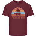 Vegetarian Animals Friends Not Food Vegan 2 Mens Cotton T-Shirt Tee Top Maroon