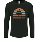 Vegetarian Animals Friends Not Food Vegan 2 Mens Long Sleeve T-Shirt Black