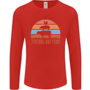 Vegetarian Animals Friends Not Food Vegan 2 Mens Long Sleeve T-Shirt Red