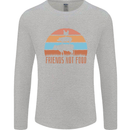 Vegetarian Animals Friends Not Food Vegan 2 Mens Long Sleeve T-Shirt Sports Grey