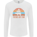 Vegetarian Animals Friends Not Food Vegan 2 Mens Long Sleeve T-Shirt White