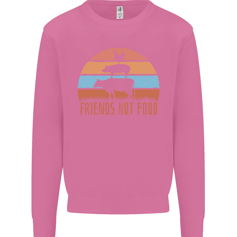 Vegetarian Animals Friends Not Food Vegan 2 Mens Sweatshirt Jumper Azalea