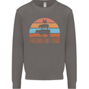 Vegetarian Animals Friends Not Food Vegan 2 Mens Sweatshirt Jumper Charcoal