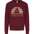 Vegetarian Animals Friends Not Food Vegan 2 Mens Sweatshirt Jumper Maroon