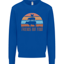 Vegetarian Animals Friends Not Food Vegan 2 Mens Sweatshirt Jumper Royal Blue