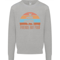 Vegetarian Animals Friends Not Food Vegan 2 Mens Sweatshirt Jumper Sports Grey