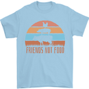 Vegetarian Animals Friends Not Food Vegan 2 Mens T-Shirt 100% Cotton Light Blue