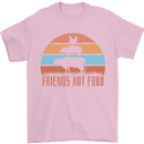 Vegetarian Animals Friends Not Food Vegan 2 Mens T-Shirt 100% Cotton Light Pink