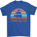Vegetarian Animals Friends Not Food Vegan 2 Mens T-Shirt 100% Cotton Royal Blue