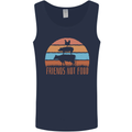 Vegetarian Animals Friends Not Food Vegan 2 Mens Vest Tank Top Navy Blue