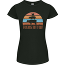 Vegetarian Animals Friends Not Food Vegan 2 Womens Petite Cut T-Shirt Black