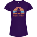 Vegetarian Animals Friends Not Food Vegan 2 Womens Petite Cut T-Shirt Purple